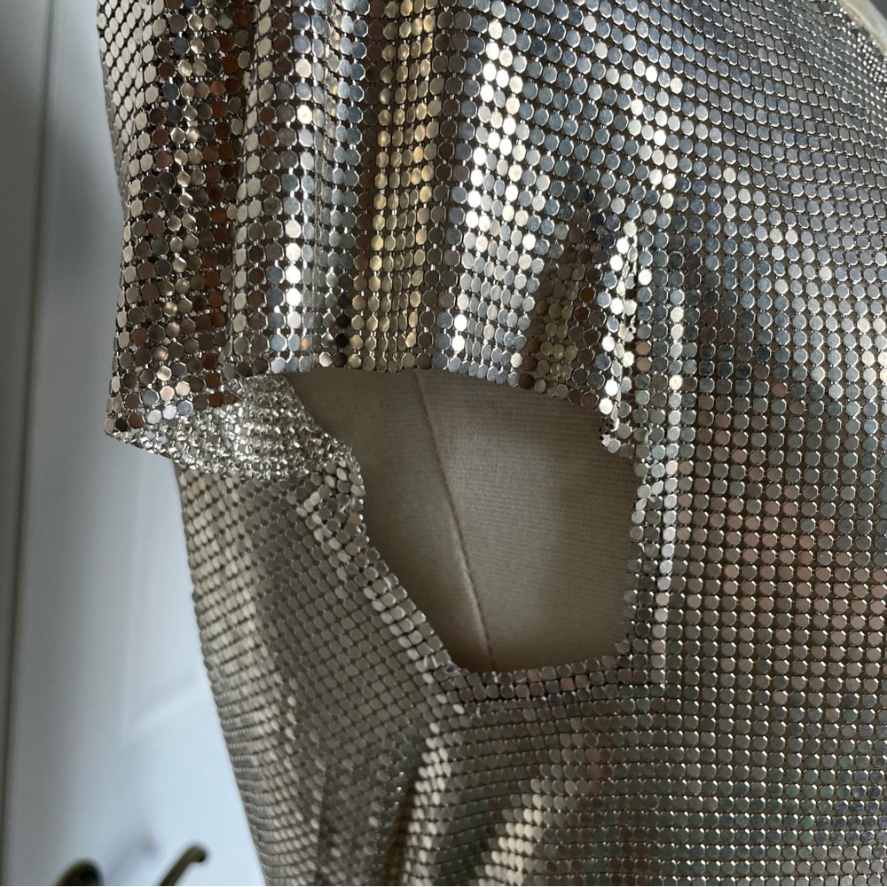 Vintage Paco Rabanne Metallic Silver Chainmail Top - Picture 11 of 17